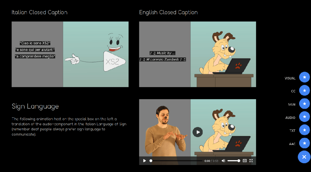 lingua dei segni e sottotilazioni possono essere di grande aiuto per raccontare un'animazione digitale