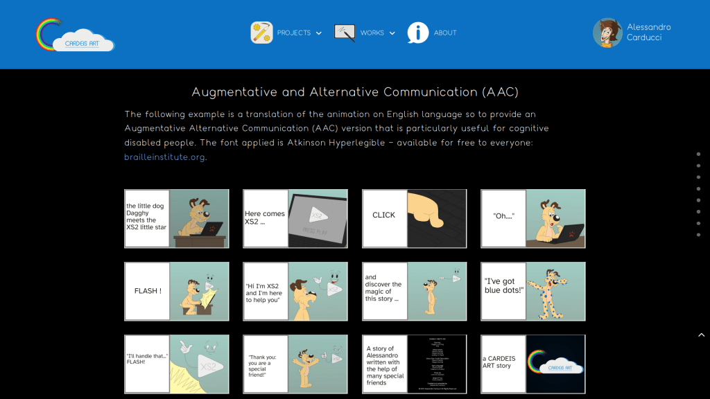 esempi di comunicazione aumentata offerti dal laboratorio di inlcusive design xs2animation
