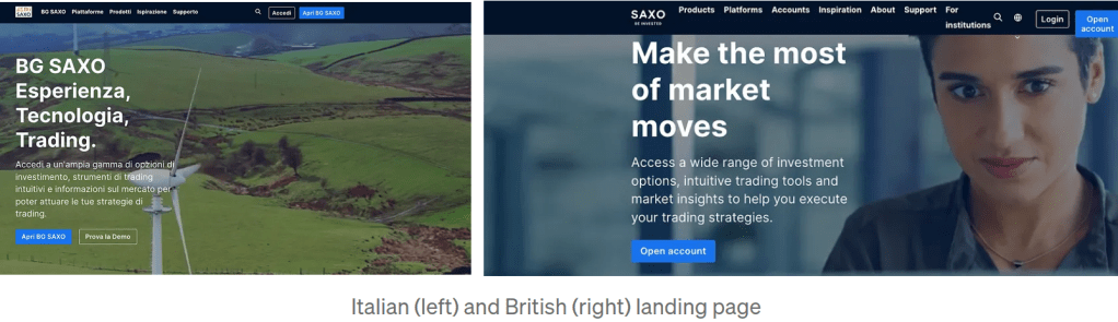 La versione italiana di Saxo è molto più rassicurante rispetto a quella ingelse