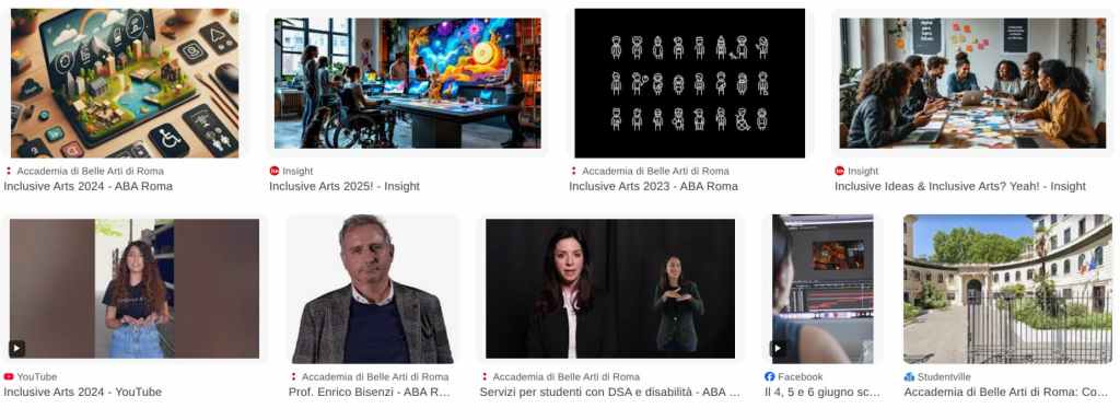 alcuni tra i protagonisti del festival inclusive arts di AB Roma