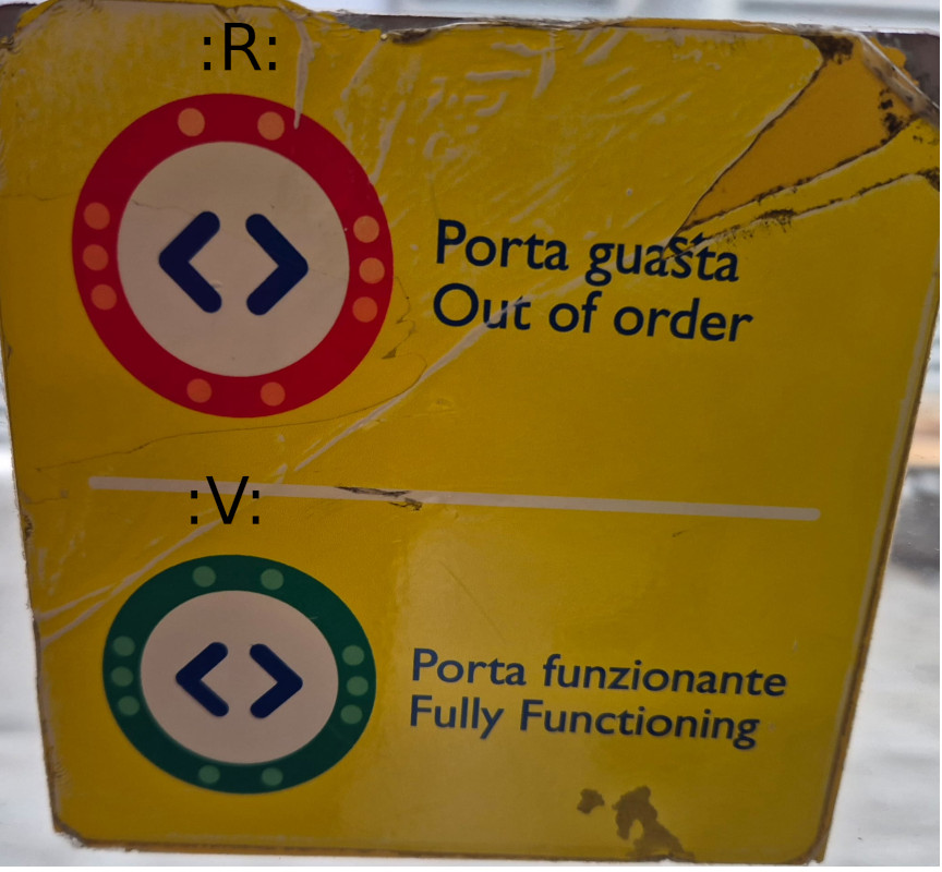 The color red is overlaid with the symbol :R: The color green is overlaid with the symbol :V:
