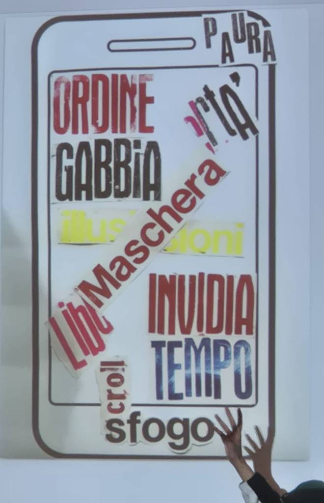 composizione delle parole gabbia ordine paura libertà maschera invidia tempo scroll sfogo