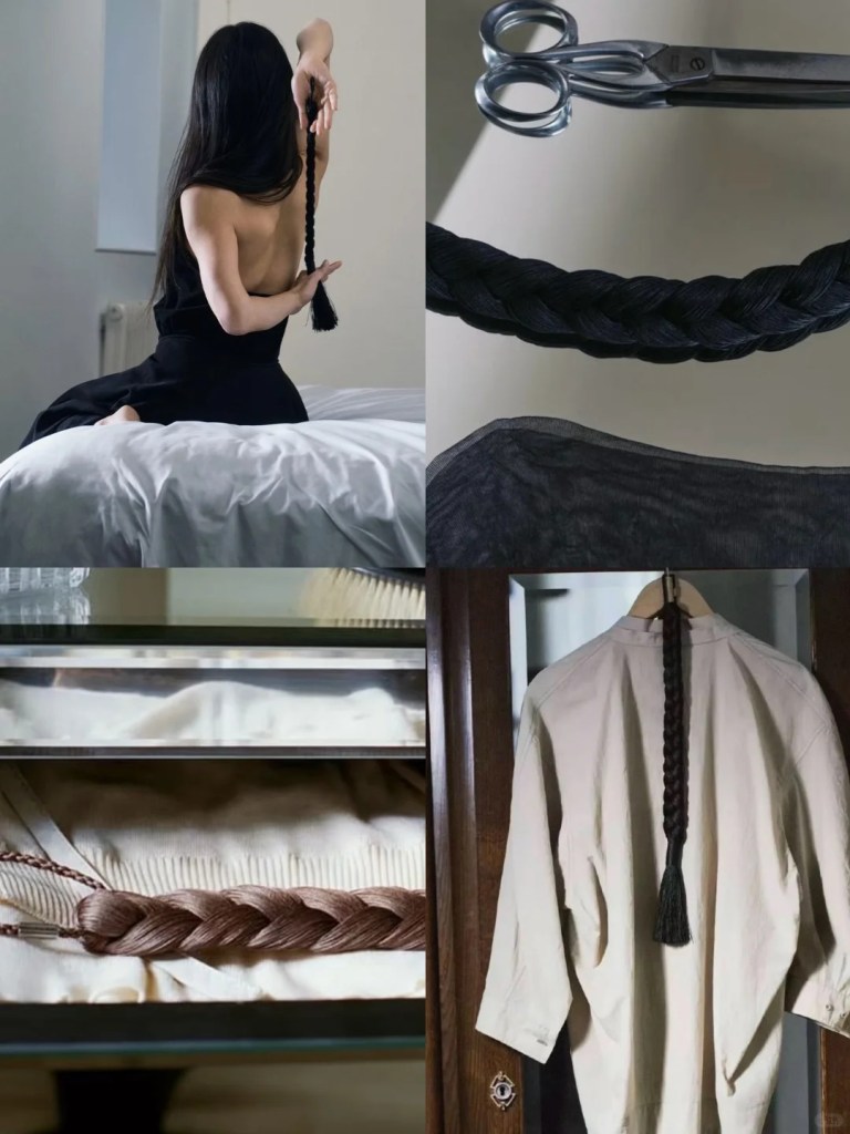 la treccia in stile Dinastia Qing ricorre in molte immagini promozionali della  Objets Senteur collection: approfondisci su DAO News, trends, and case studies from China.