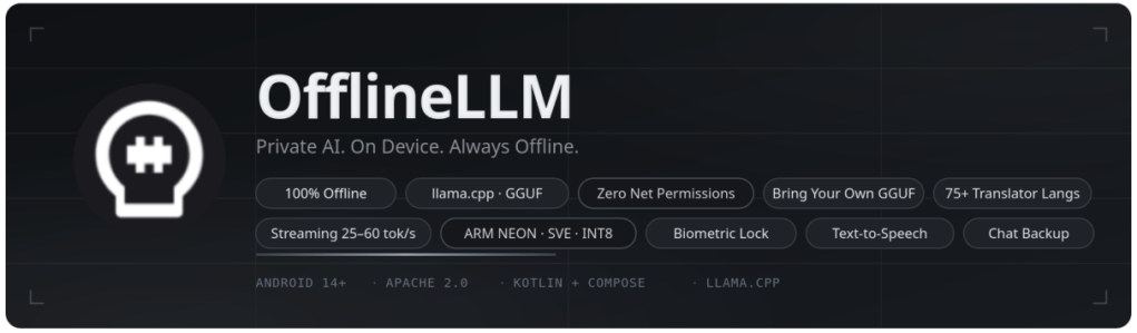 approfondisci le carattereistiche di OfflineLLM visitando il sito web del progetto su Github